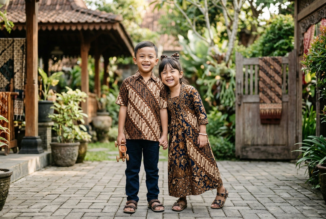 Koleksi busana batik anak nyaman dan ceria