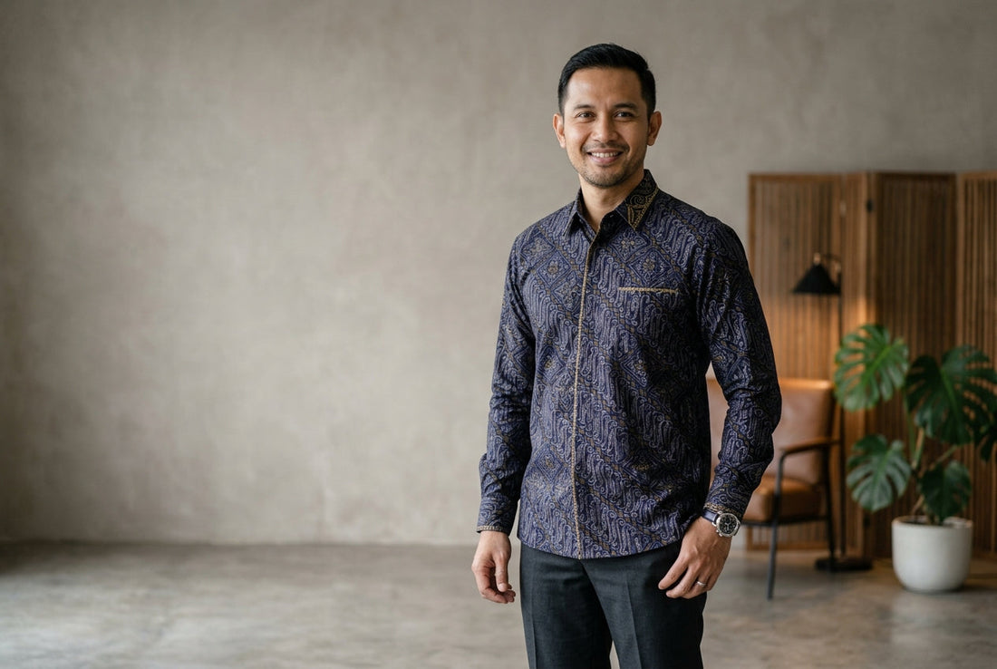 Kemeja batik pria berfuring katun hero adem