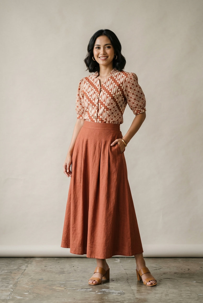 Tunik dan outer batik wanita modern
