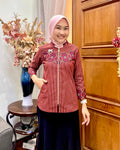 Hem Dobby Maroon - Batik Smile Lookbook (1)